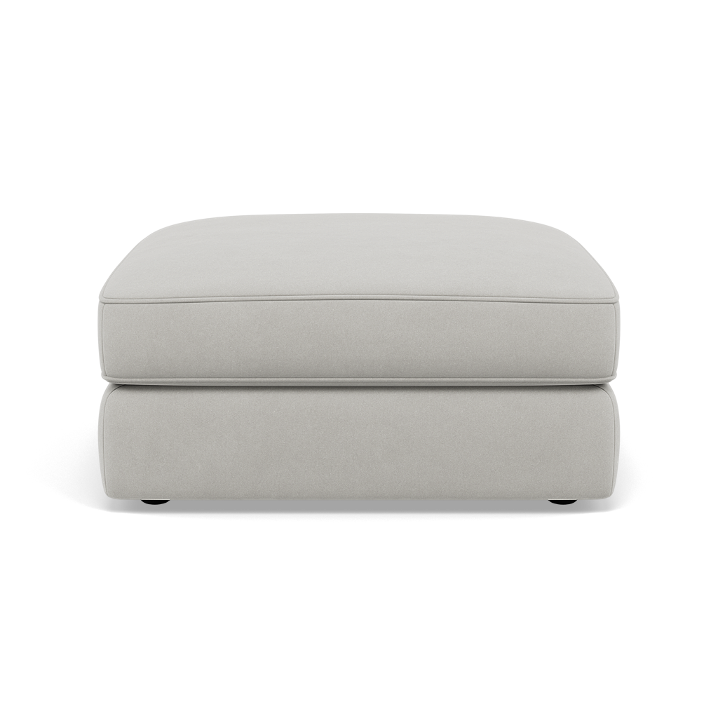 Thalia Footstool - Stool Grade B Footstools Sterling Home 3 Plush Velvet Silver