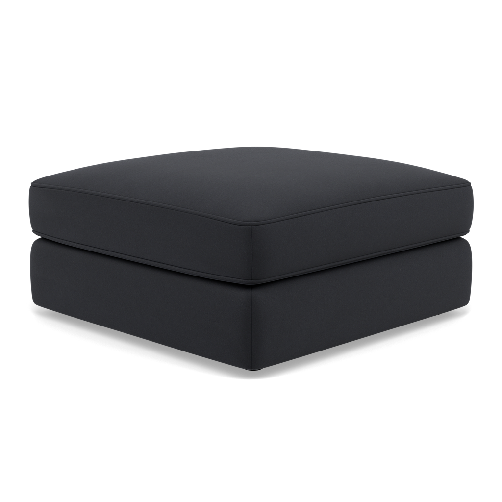 Thalia Footstool - Stool Grade B — Plush Velvet Charcoal, gallery image 3