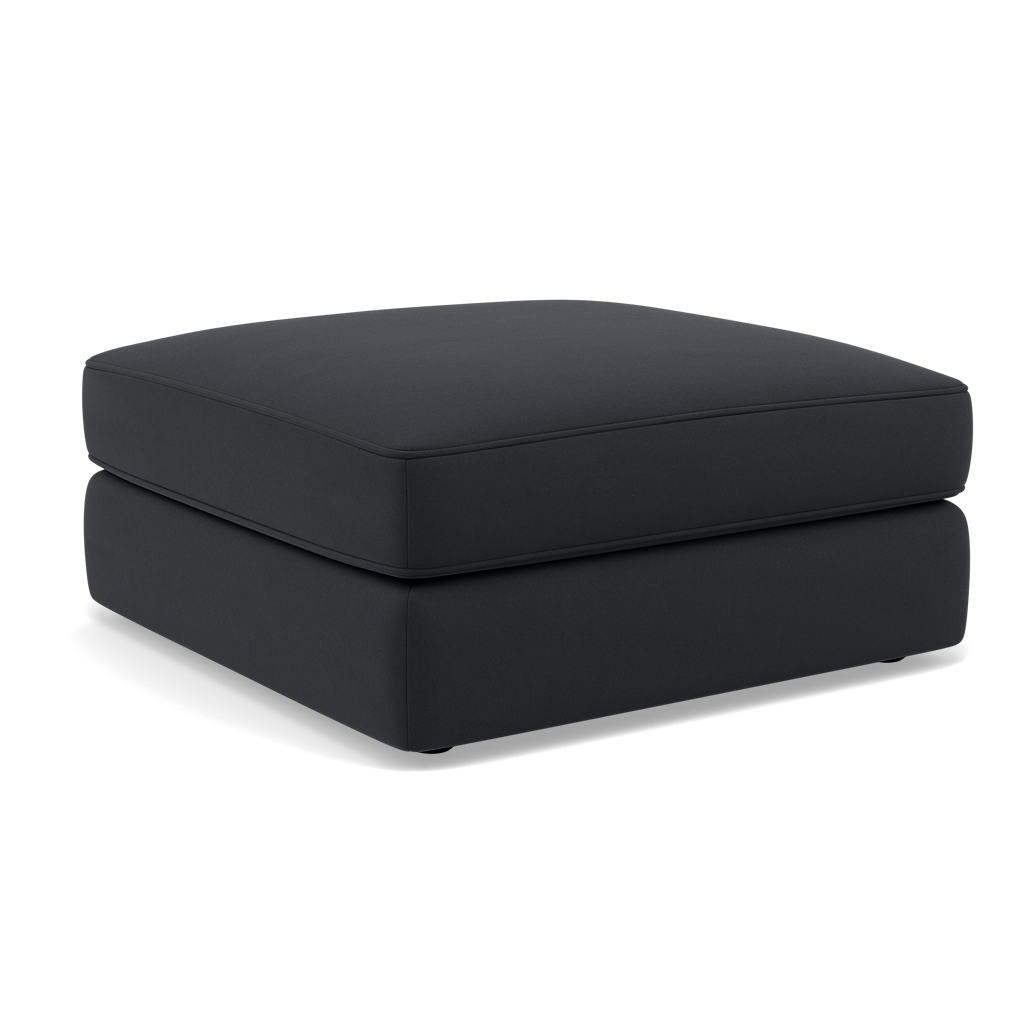 Thalia Footstool - Stool Grade B — Plush Velvet Charcoal, gallery image 1