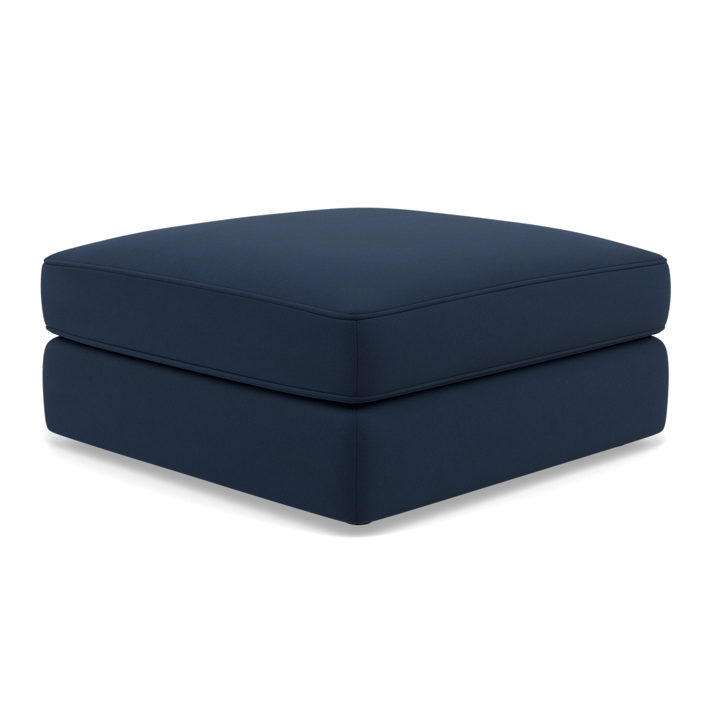 Thalia Footstool - Stool Grade B — Plush Velvet Indigo, gallery image 3