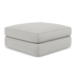 Thalia Footstool - Stool Grade B — Plush Velvet Silver, gallery image 3