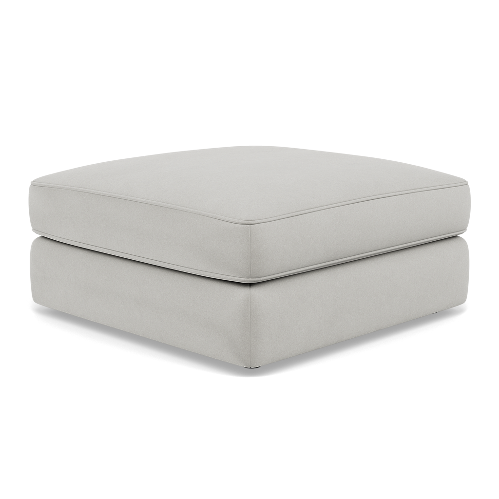 Thalia Footstool - Stool Grade B — Plush Velvet Silver, gallery image 3