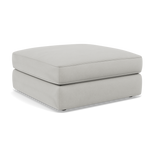 Thalia Footstool - Stool Grade B — Plush Velvet Silver, gallery image 1