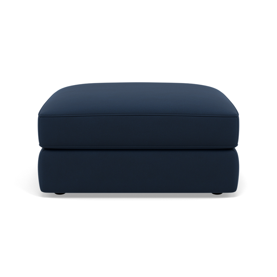 Thalia Footstool - Stool Grade B Sterling Home Plush Velvet Indigo 2