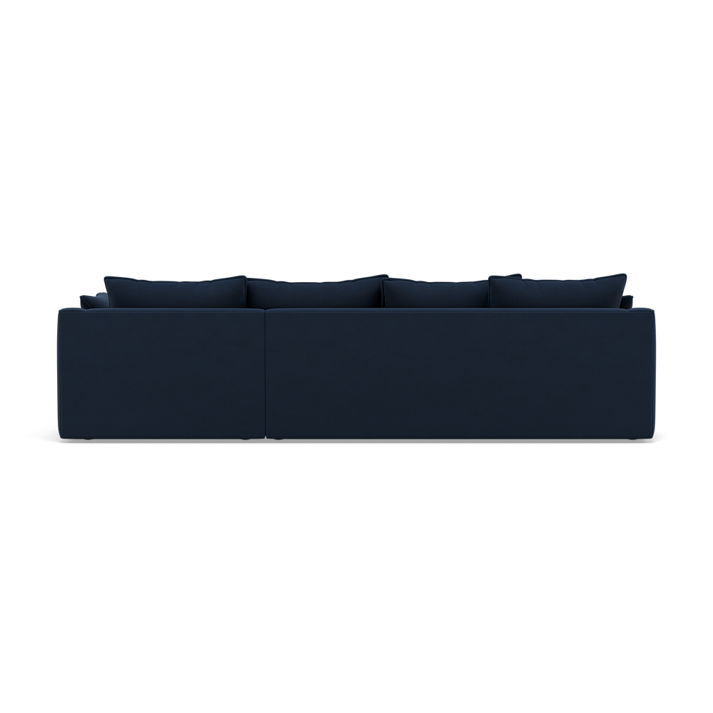 Thalia Large Chaise Pillow Back Sofa - Large Chaise Sofa RHF Grade B - Right Hand Facing — Pillow Back / Plush Velvet Indigo, gallery image 2