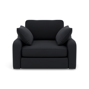 Thalia Pillow Back Armchair - Chair Grade B Sterling Home 1 Plush Velvet Charcoal