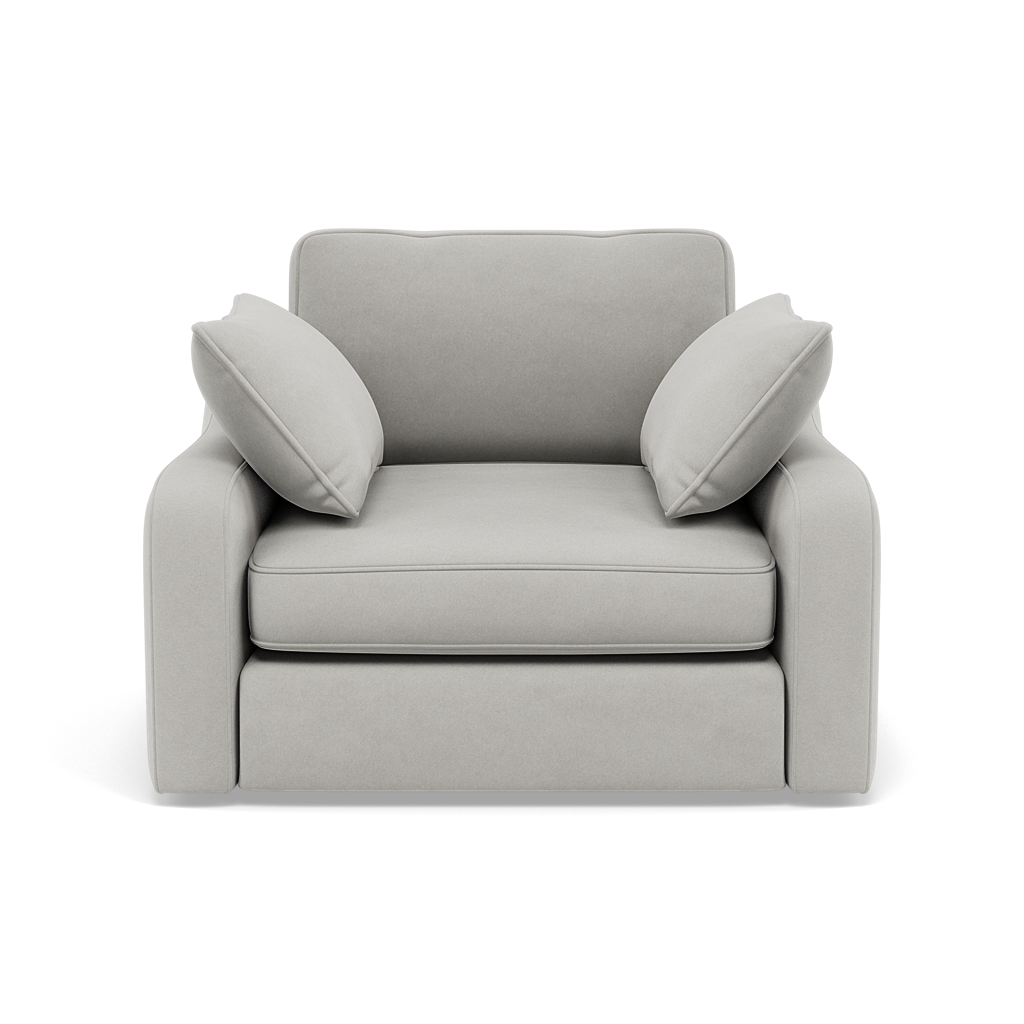 Thalia Pillow Back Armchair - Chair Grade B Sterling Home 3 Plush Velvet Silver