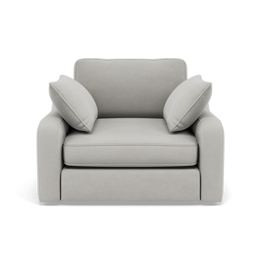 Thalia Pillow Back Armchair - Chair Grade B Sterling Home 3 Plush Velvet Silver