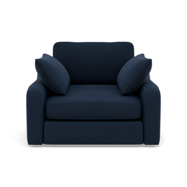 Thalia Pillow Back Armchair - Chair Grade B Sterling Home 2 Plush Velvet Indigo
