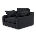 Thalia Pillow Back Armchair - Chair Grade B — Plush Velvet Charcoal, gallery image 3