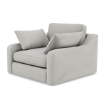 Thalia Pillow Back Armchair - Chair Grade B — Plush Velvet Silver, gallery image 3