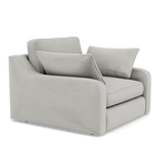Thalia Pillow Back Armchair - Chair Grade B — Plush Velvet Silver, gallery image 1