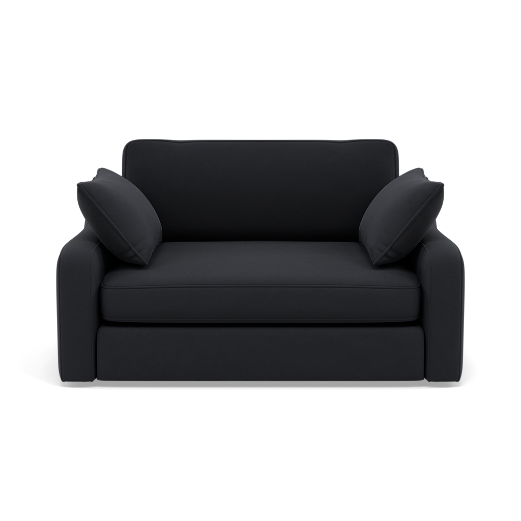 Thalia Pillow Back Loveseat - Snuggler Grade B Sterling Home 1 Plush Velvet Charcoal