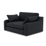 Thalia Pillow Back Loveseat - Snuggler Grade B — Plush Velvet Charcoal, gallery image 3