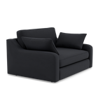 Thalia Pillow Back Loveseat - Snuggler Grade B — Plush Velvet Charcoal, gallery image 1