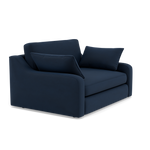 Thalia Pillow Back Loveseat - Snuggler Grade B — Plush Velvet Indigo, gallery image 1