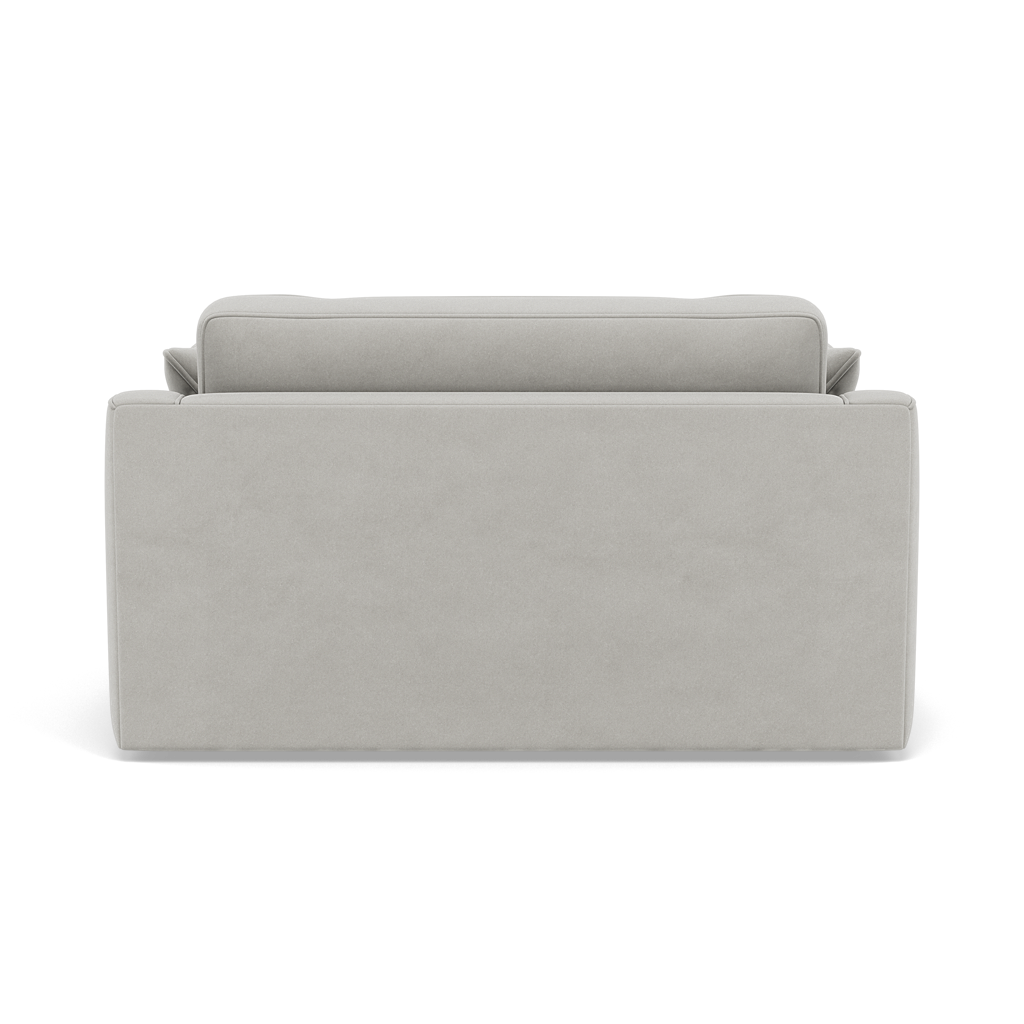 Thalia Pillow Back Loveseat - Snuggler Grade B — Plush Velvet Silver, gallery image 2