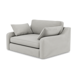 Thalia Pillow Back Loveseat - Snuggler Grade B — Plush Velvet Silver, gallery image 3