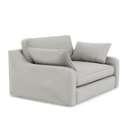 Thalia Pillow Back Loveseat - Snuggler Grade B — Plush Velvet Silver, gallery image 1