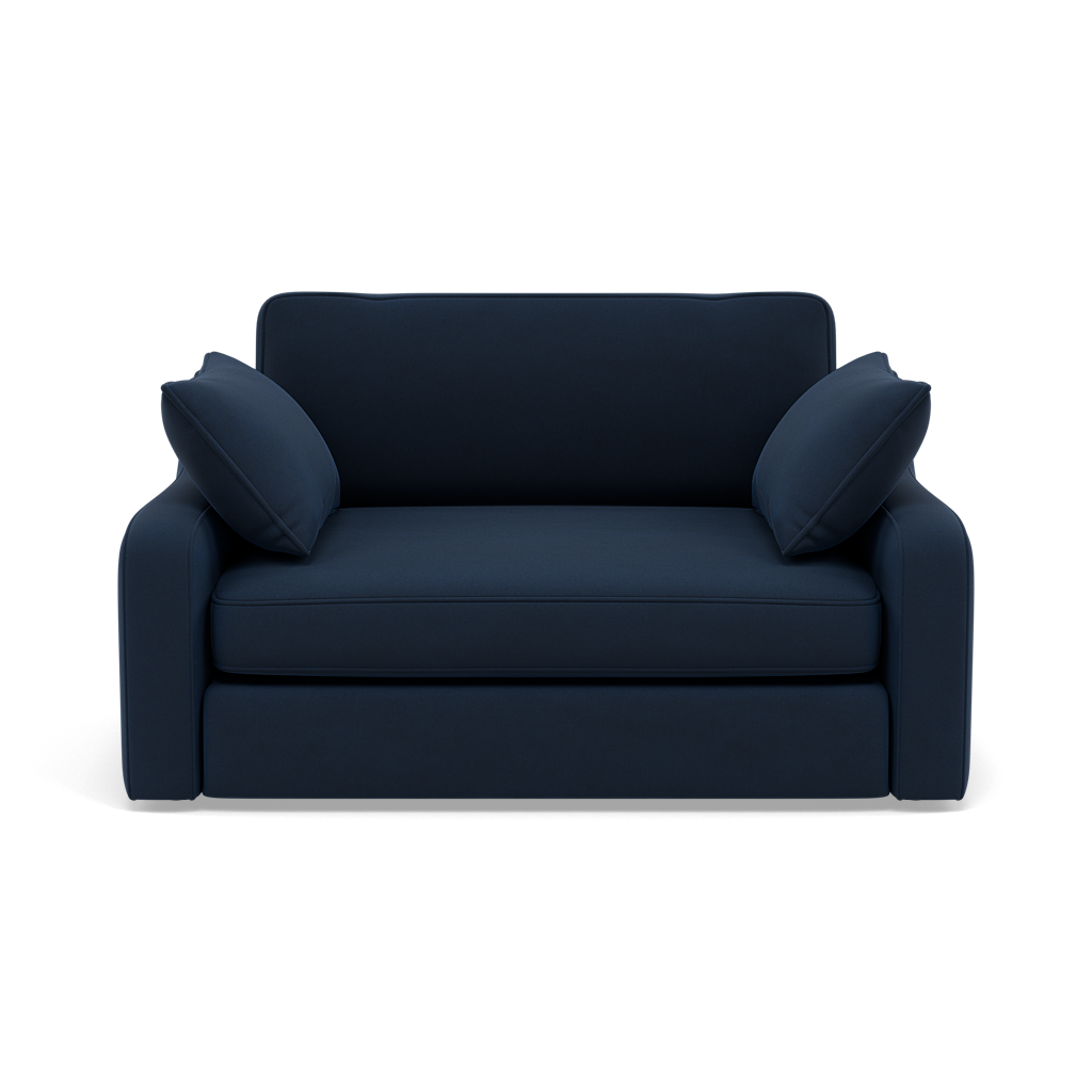Thalia Pillow Back Loveseat - Snuggler Grade B Sterling Home 2 Plush Velvet Indigo