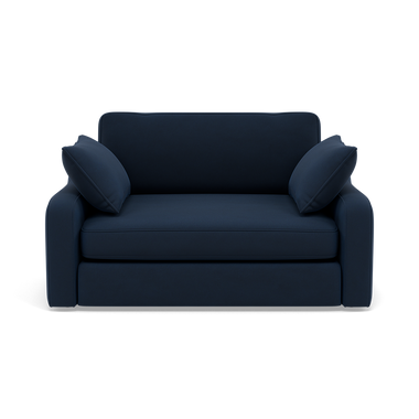 Thalia Pillow Back Loveseat - Snuggler Grade B Sterling Home 2 Plush Velvet Indigo