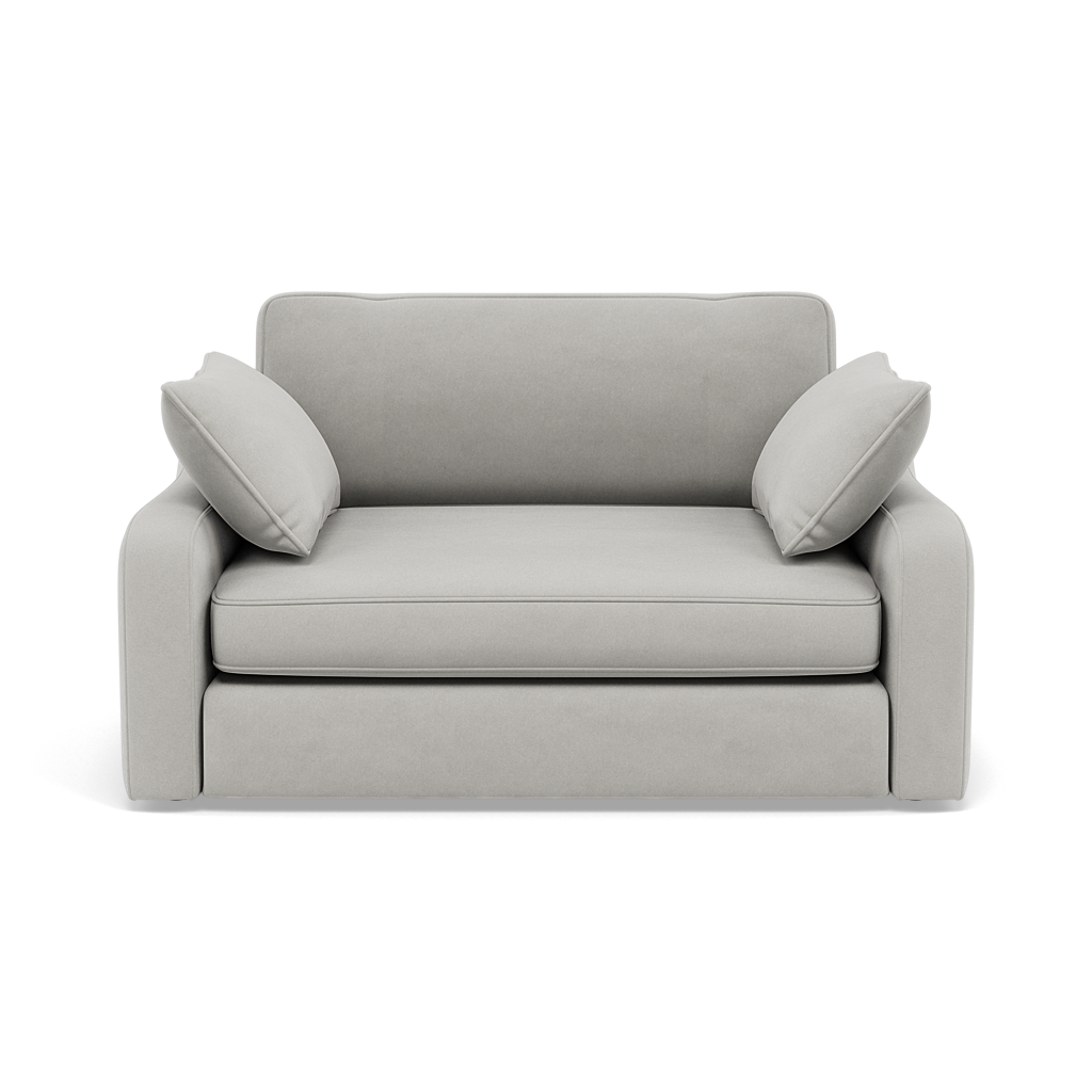 Thalia Pillow Back Loveseat - Snuggler Grade B Sterling Home 3 Plush Velvet Silver
