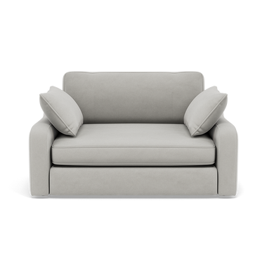 Thalia Pillow Back Loveseat - Snuggler Grade B Sterling Home 3 Plush Velvet Silver