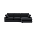 Thalia Small Chaise Pillow Back Sofa - Small Chaise Sofa RHF Grade B - Right Hand Facing Chaise Sofas Sterling Home 5 Standard Back Plush Velvet Charcoal