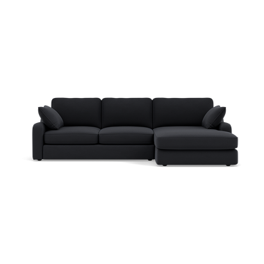 Thalia Small Chaise Pillow Back Sofa - Small Chaise Sofa RHF Grade B - Right Hand Facing Chaise Sofas Sterling Home 5 Standard Back Plush Velvet Charcoal