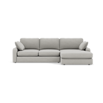 Thalia Small Chaise Pillow Back Sofa - Small Chaise Sofa RHF Grade B - Right Hand Facing Chaise Sofas Sterling Home 7 Standard Back Plush Velvet Silver