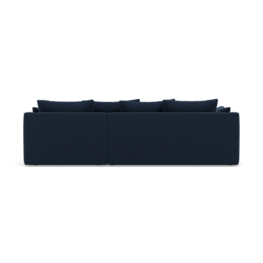 Thalia Small Chaise Pillow Back Sofa - Small Chaise Sofa RHF Grade B - Right Hand Facing — Pillow Back / Plush Velvet Indigo, gallery image 2