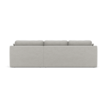 Thalia Small Chaise Pillow Back Sofa - Small Chaise Sofa RHF Grade B - Right Hand Facing — Standard Back / Plush Velvet Silver, gallery image 2