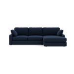 Thalia Small Chaise Pillow Back Sofa - Small Chaise Sofa RHF Grade B - Right Hand Facing Chaise Sofas Sterling Home 6 Standard Back Plush Velvet Indigo