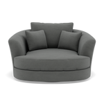 Thalia Swivel Pillow Back Armchair - Cuddler Swivel Chair Grade B Sterling Home 4