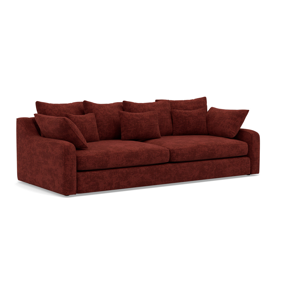 Thalia 3 Seater Sofa - Large Split Sofa Grade C - Split Back Frame — Pillow Back / Zelda Burgundy, gallery image 1