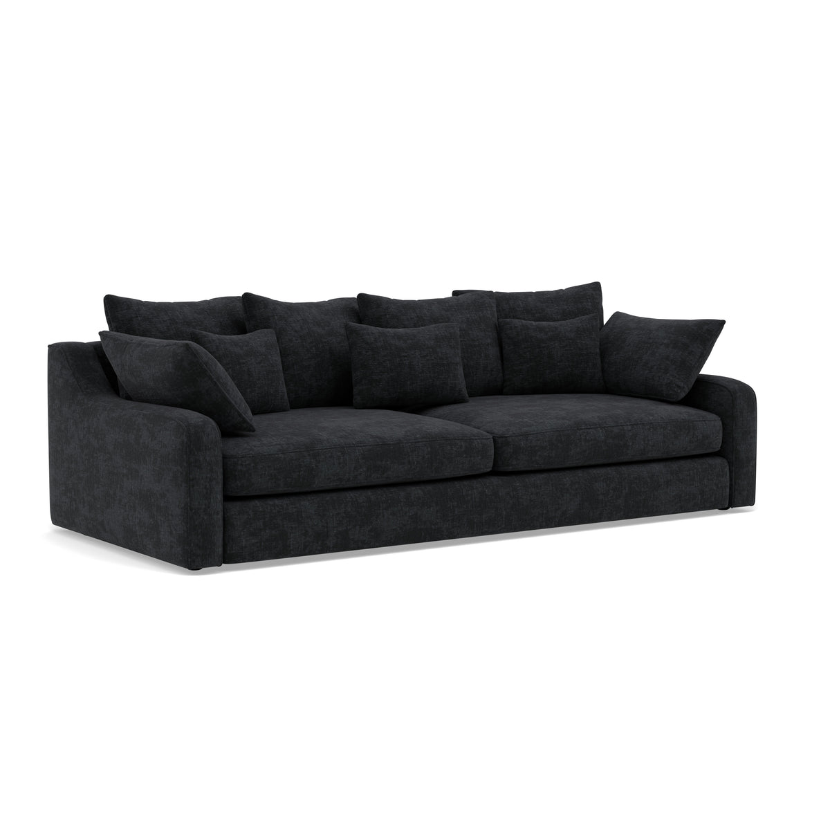 Thalia 3 Seater Sofa - Large Split Sofa Grade C - Split Back Frame — Pillow Back / Zelda Charcoal, gallery image 1