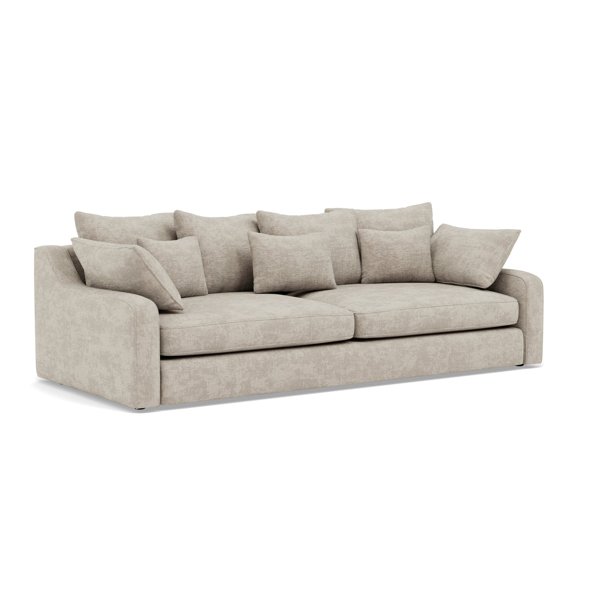 Thalia 3 Seater Sofa - Large Split Sofa Grade C - Split Back Frame — Pillow Back / Zelda Smoke, gallery image 1