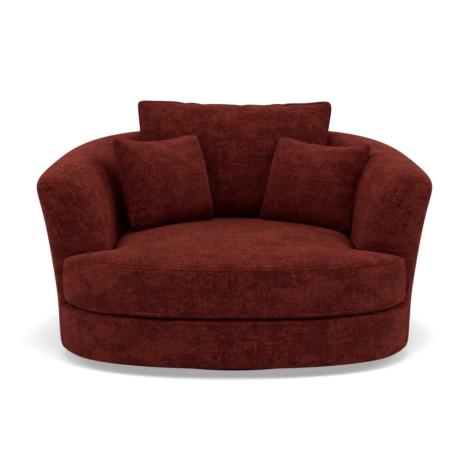 Thalia Swivel Armchair - Cuddler Swivel Chair Grade C Armchairs Sterling Home 1 Zelda Burgundy