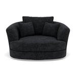 Thalia Swivel Armchair - Cuddler Swivel Chair Grade C Armchairs Sterling Home 5 Zelda Charcoal