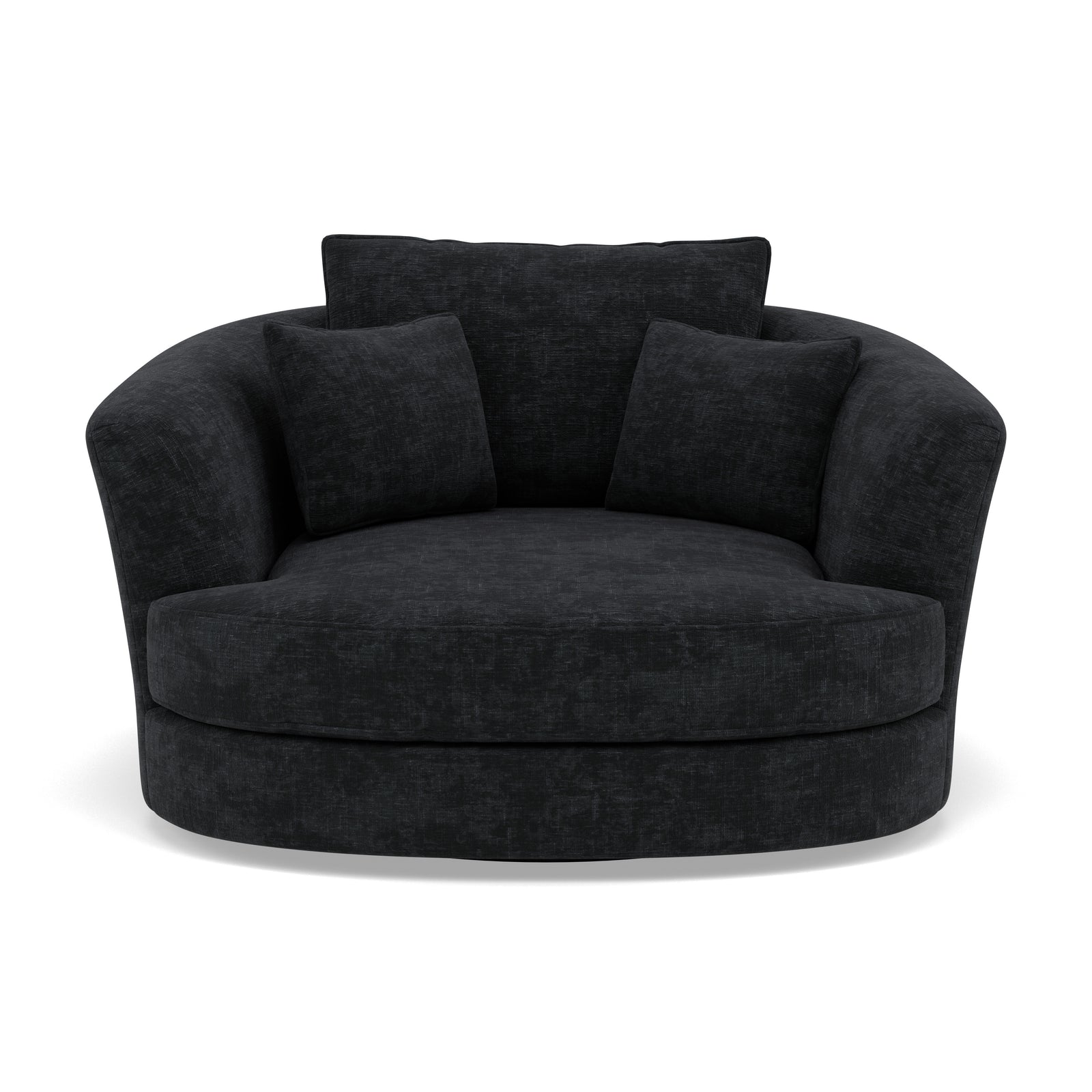 Thalia Swivel Armchair - Cuddler Swivel Chair Grade C Armchairs Sterling Home 5 Zelda Charcoal