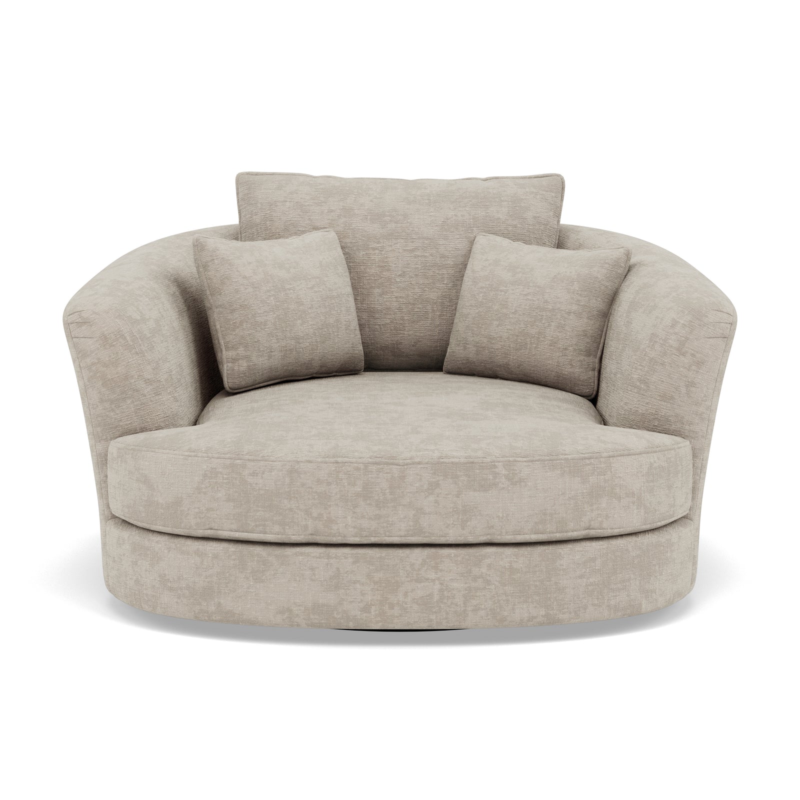 Thalia Swivel Armchair - Cuddler Swivel Chair Grade C Armchairs Sterling Home 4 Zelda Smoke