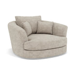 Thalia Swivel Armchair - Cuddler Swivel Chair Grade C — Zelda Smoke, gallery image 1