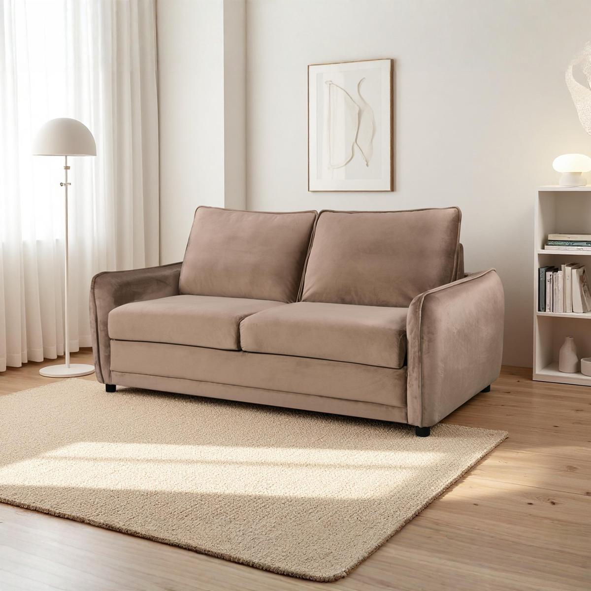 Titan 2 Seater Sofa Bed - 2 Seater Sofa Bed Cookie Dough