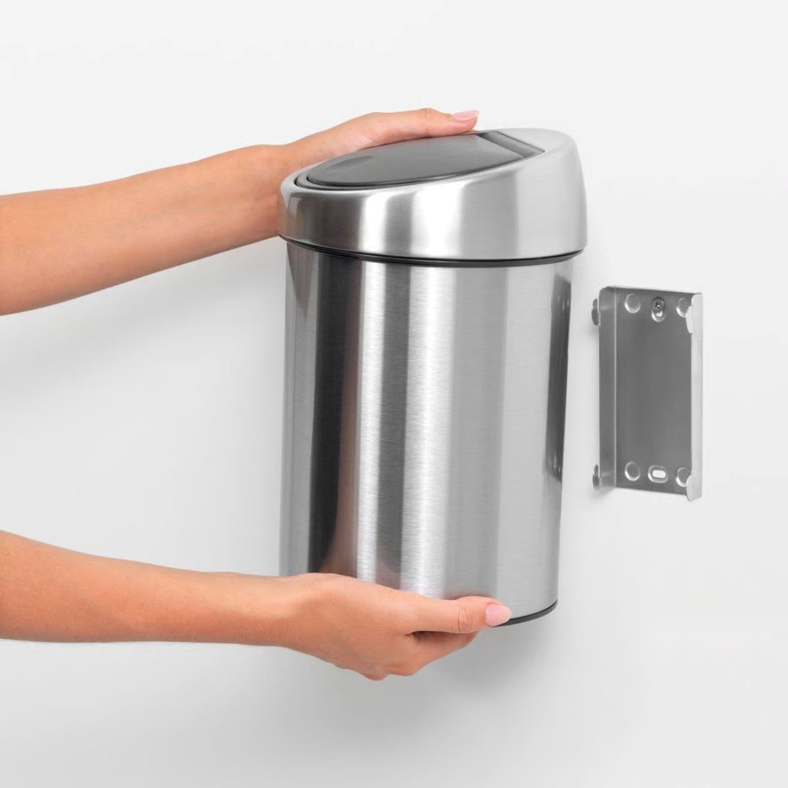 Brabantia Touch Bin Matt Steel 3L - Touch Bin 3L Matt Steel Fingerprint Proof Sterling Home 2