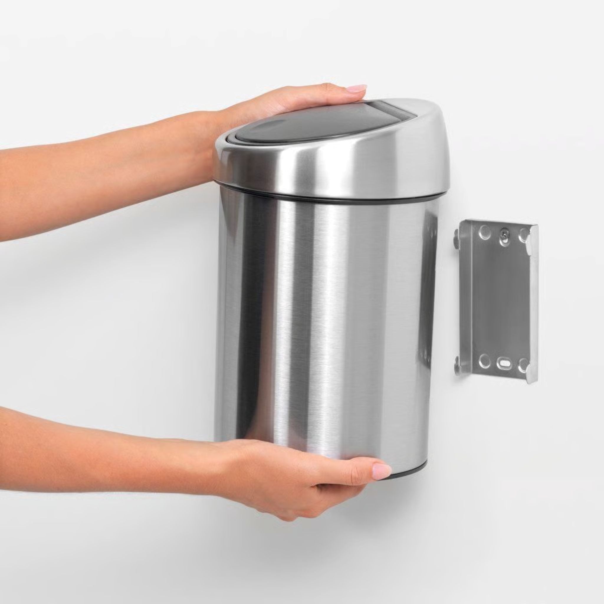 Brabantia Touch Bin Matt Steel 3L - Touch Bin 3L Matt Steel Fingerprint Proof Sterling Home 2