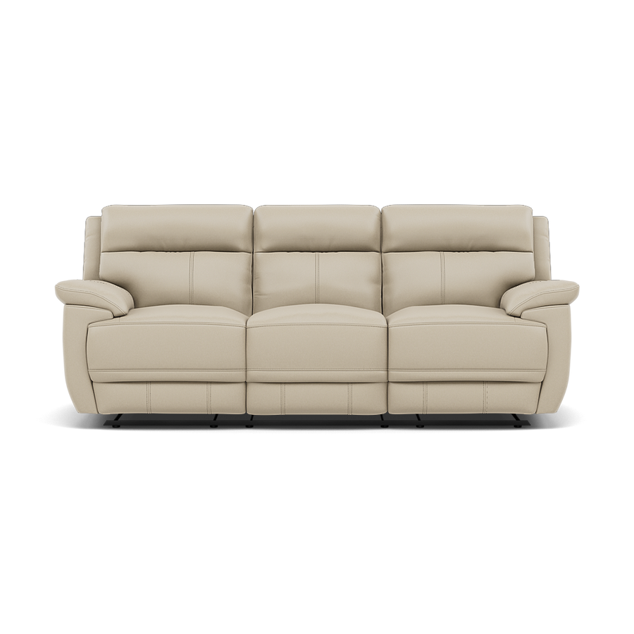 Tranquil 3 Seater Recliner Sofa - 3 Seater Sofa 2 Manual Recliners Cat BX - Manual Recliner Sterling Home BXS-041E SILVER GREY 2