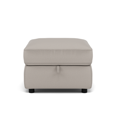 Tranquil Storage Footstool - Storage Foostool Fabric Footstools Sterling Home 3 BFA-MAD-02 SILVER GREY