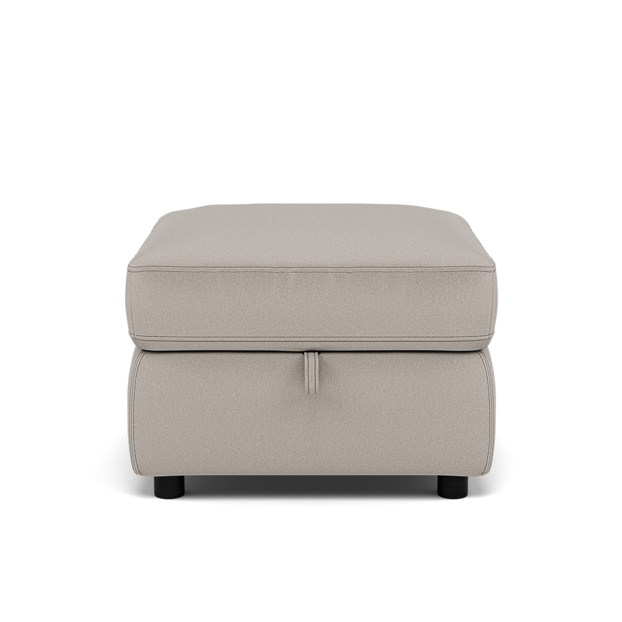 Tranquil Storage Footstool - Storage Foostool Fabric Sterling Home BFA-MAD-02 SILVER GREY 1