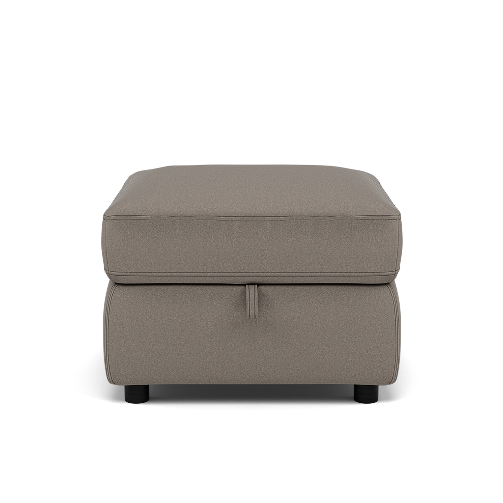 Tranquil Storage Footstool - Storage Foostool Fabric Footstools Sterling Home 4 BFA-MAD-03 DARK GREY
