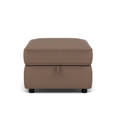 Tranquil Storage Footstool - Storage Foostool Fabric Footstools Sterling Home 5 BFA-MAD-05 DARK TAUPE